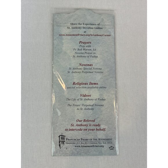 Vintage St. Anthony Devotional Keychain Crucifix & Medal NOS Catholic - Picture 3 of 3